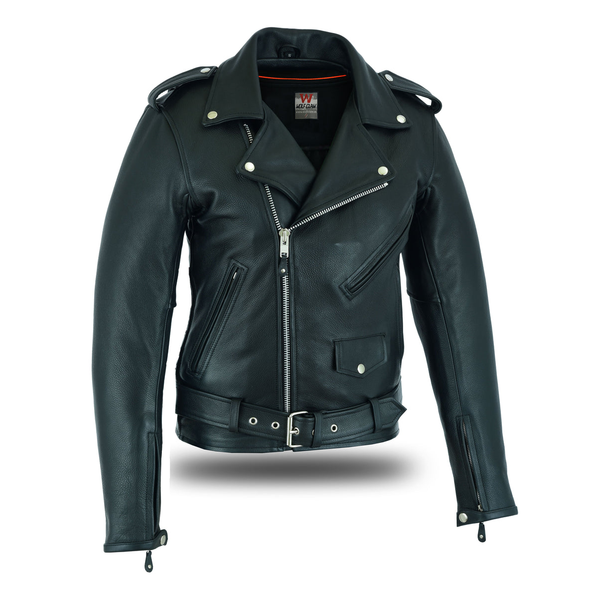Classic MC Leather Jacket with Plain sides