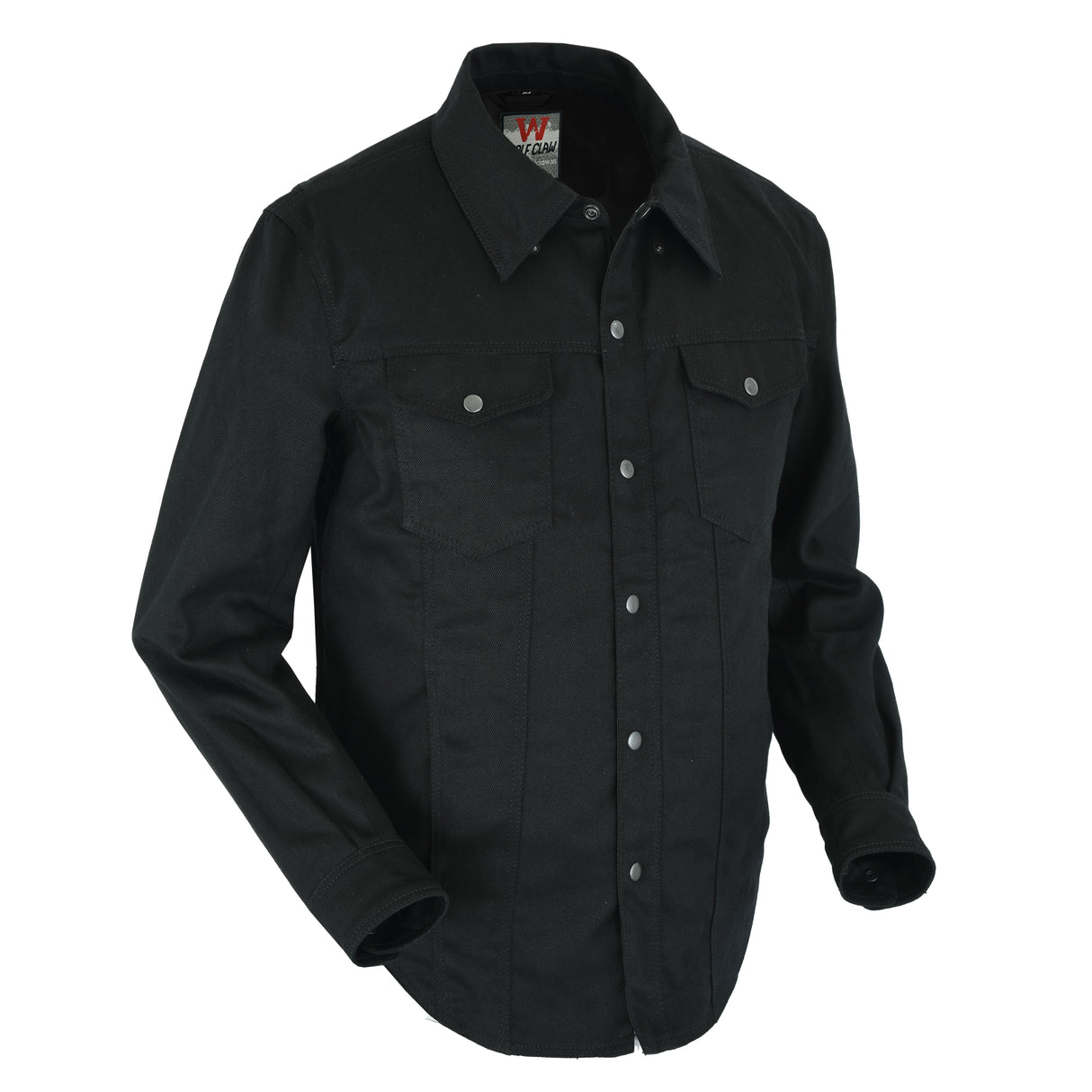Biker Denim Club Style Anarchy Twill Shirt Conceal Carry Gun pocket