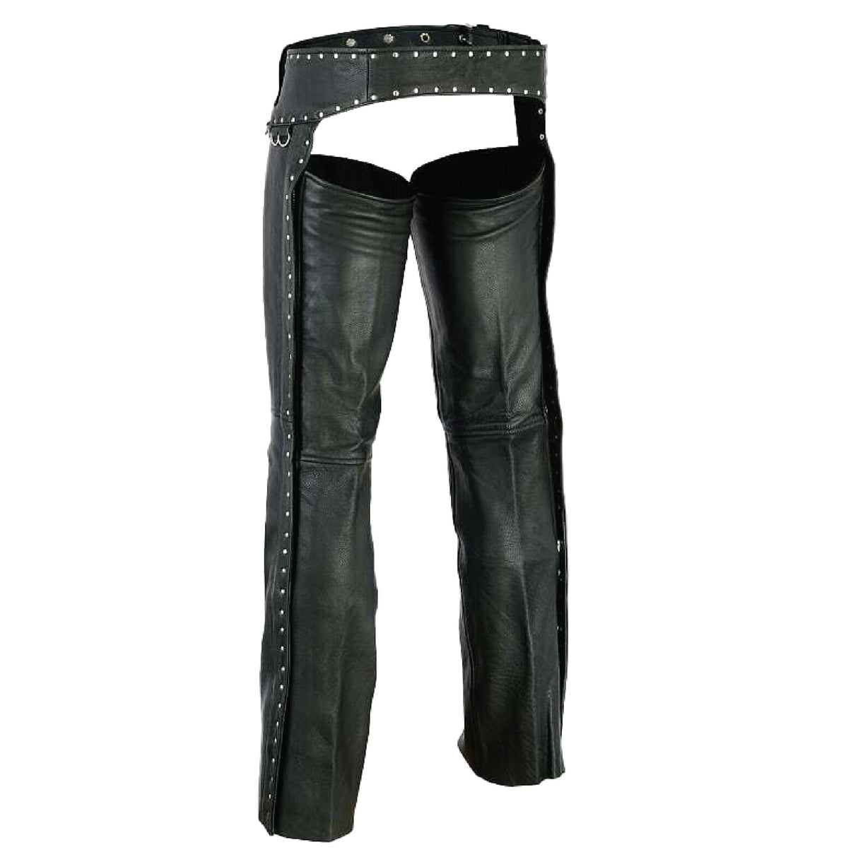 Low rise Ladies Motorcycle Leather Chaps Studded Women Biker