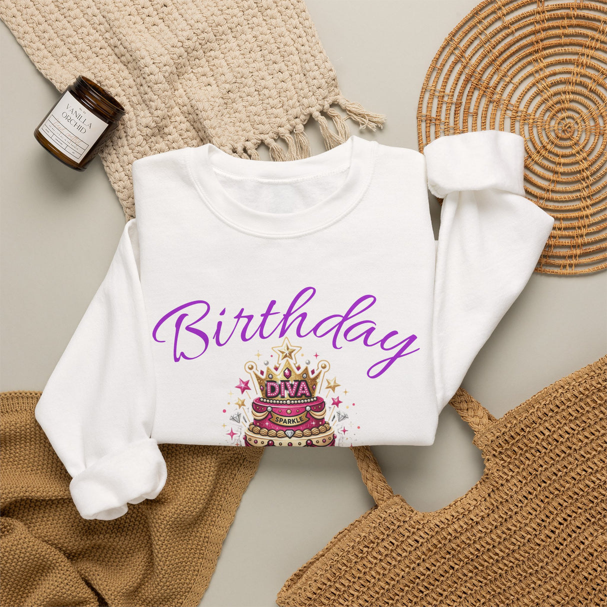 Birthday Cake Diva Sweatshirt Printify