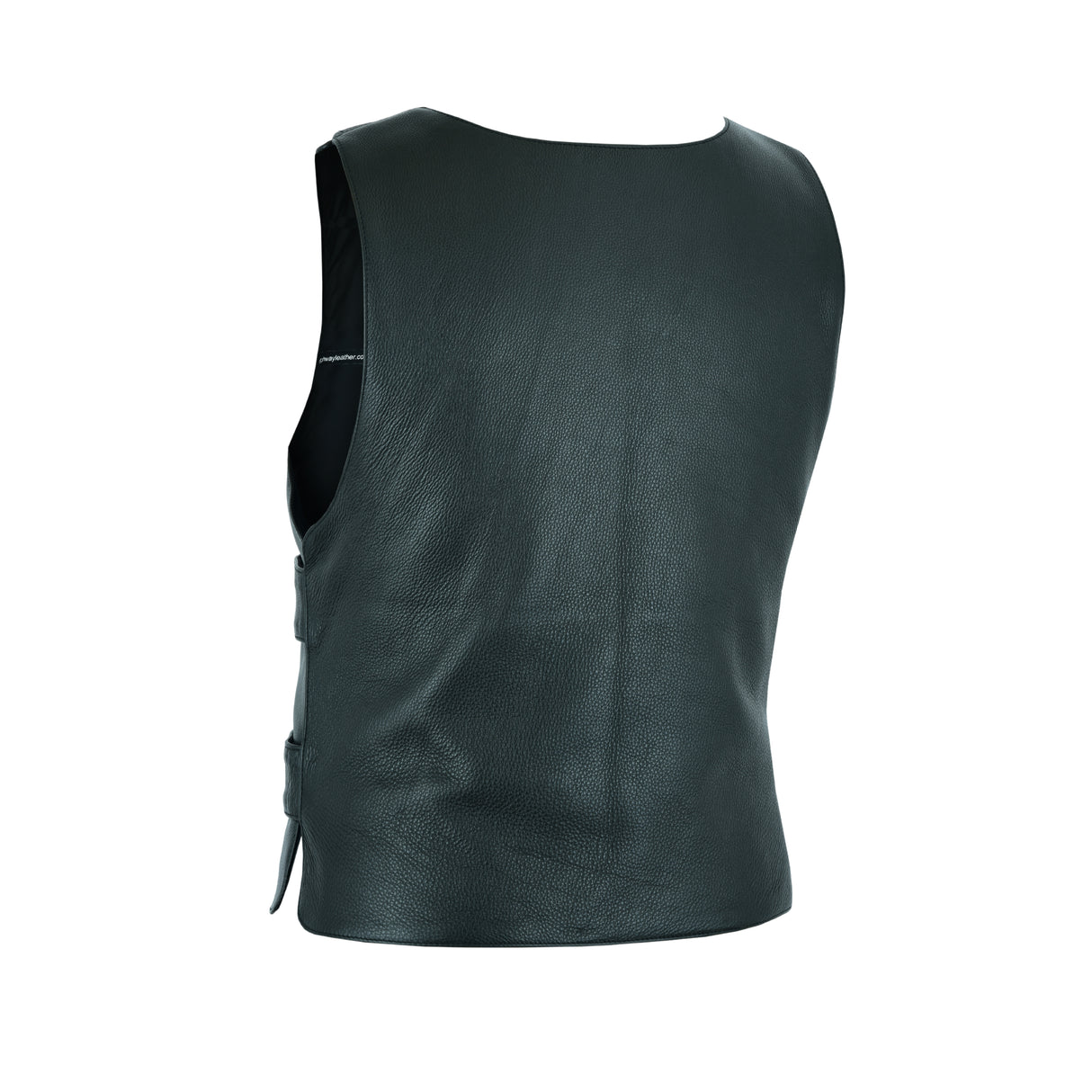 BLACK Men Bullet Proof style Leather Motorcycle Vest for bikers Club Tactical Vest