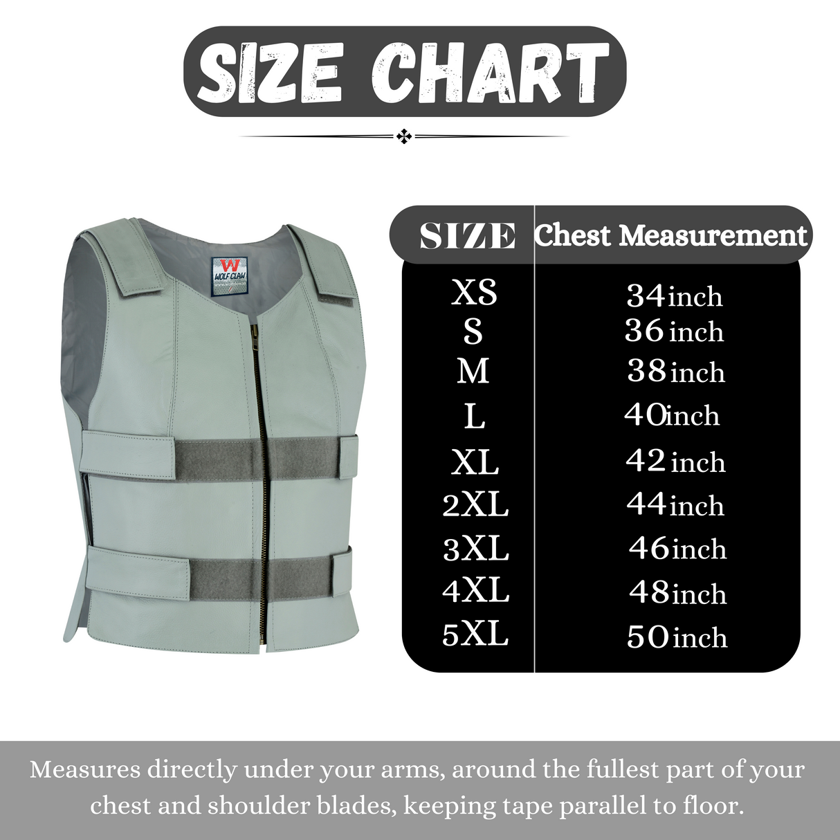 WCWV54941Gray Bulletproof Leather Vest motorcycle