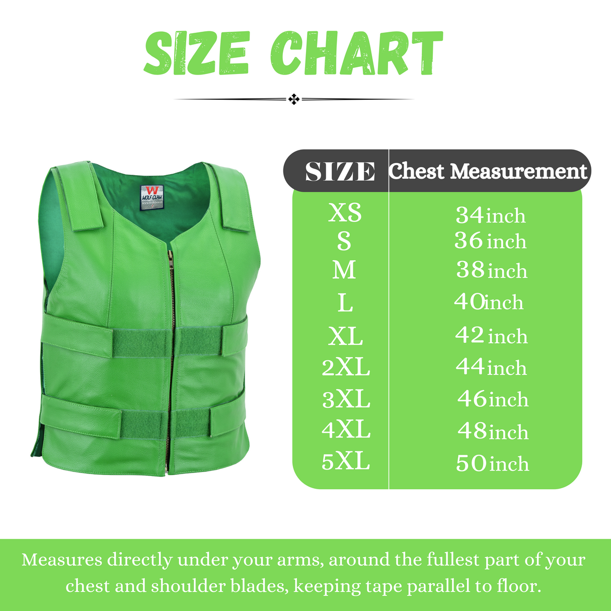 WCWV54941Green WOMEN Bulletproof Style Leather vest designs for Bikers Clubs