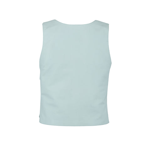 Women White Bullet proof style leather Vest for Biker club