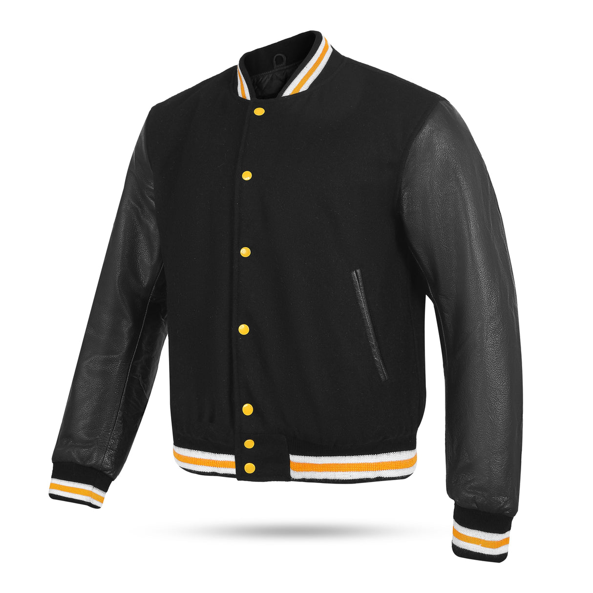 Varsity Jacket Letterman Style Baseball Banded Collar