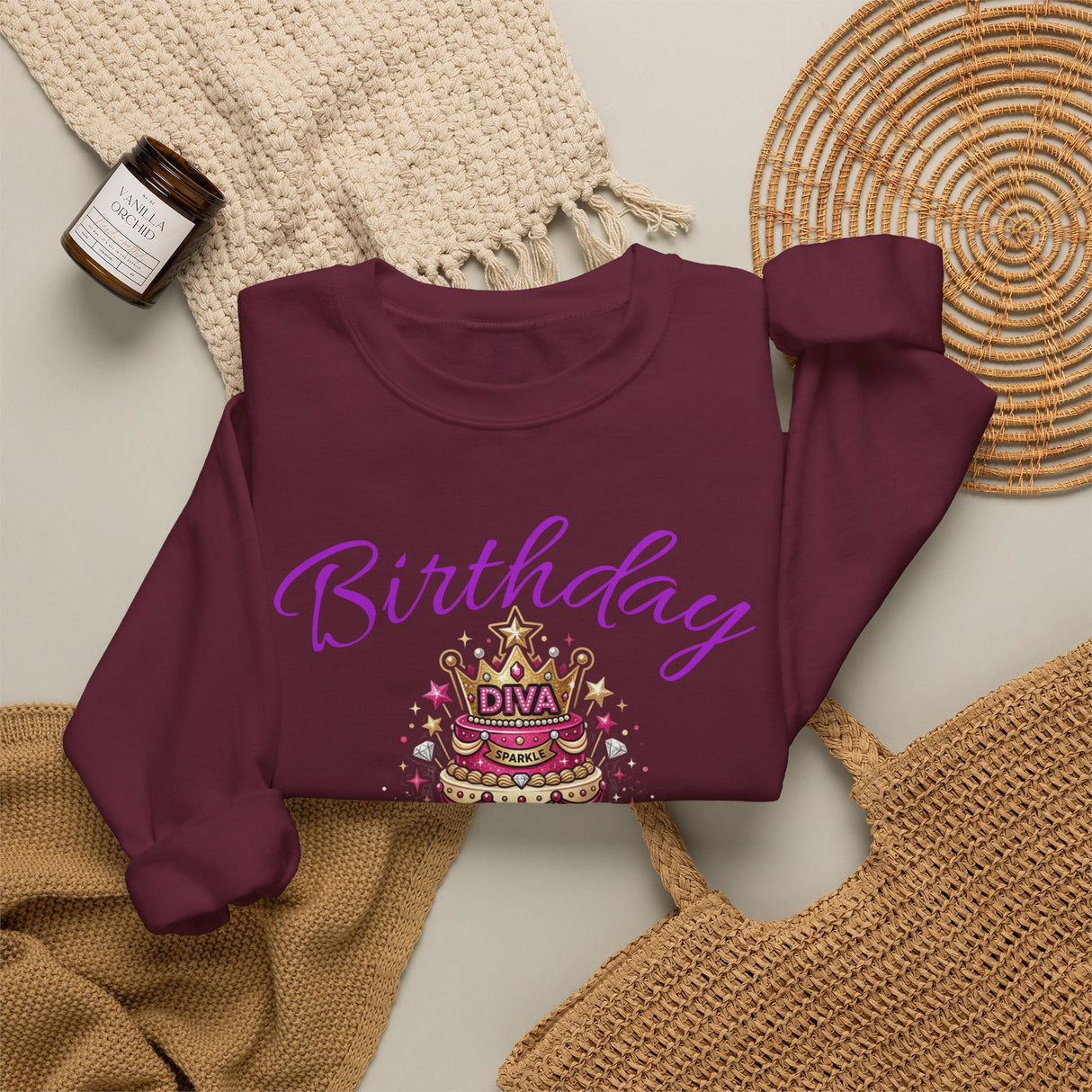 Birthday Cake Diva Sweatshirt Printify