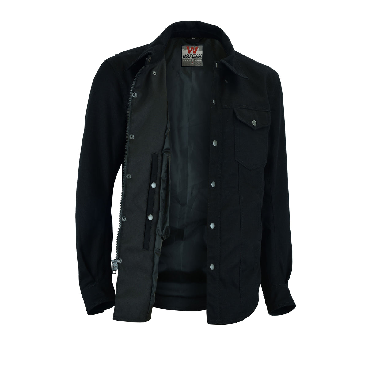Biker Denim Club Style Anarchy Twill Shirt Conceal Carry Gun pocket