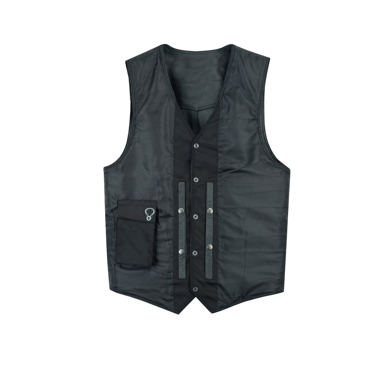 Men's Motorcycle Leather Vest - The Classic Plain Biker Vest