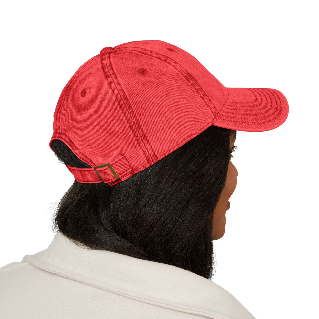 Vintage Embroidered Cap — "She Rides Wild" Retro Baseball Hat - Hats - Product View 9