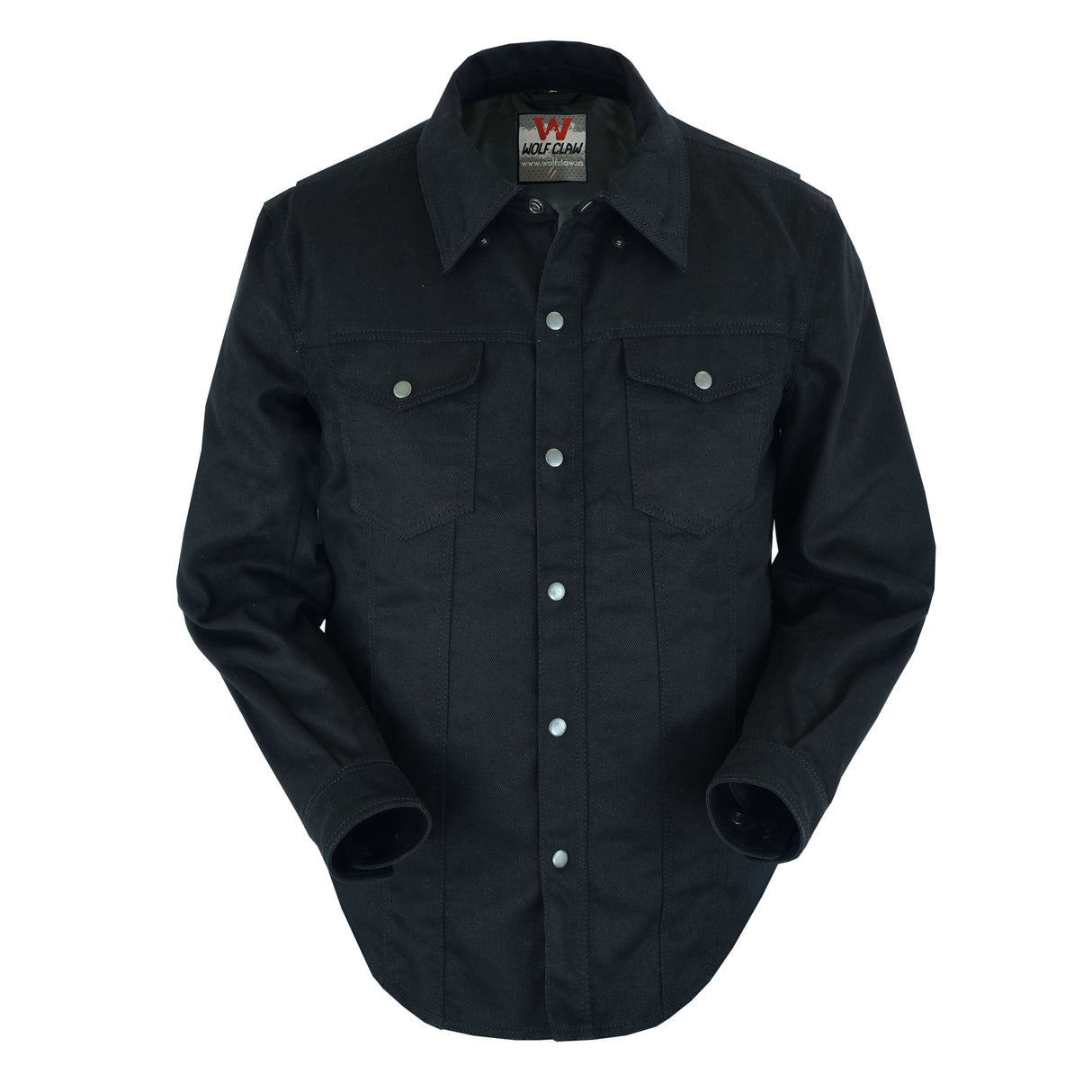 Biker Denim Club Style Anarchy Twill Shirt Conceal Carry Gun pocket