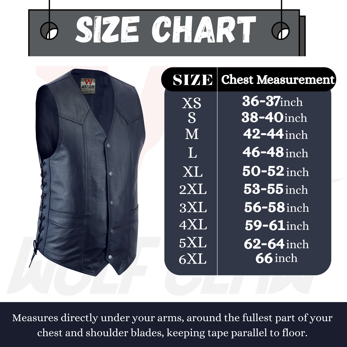 Men's Knight Dark Blue Side Lace Club Color Gun Leather Vest.