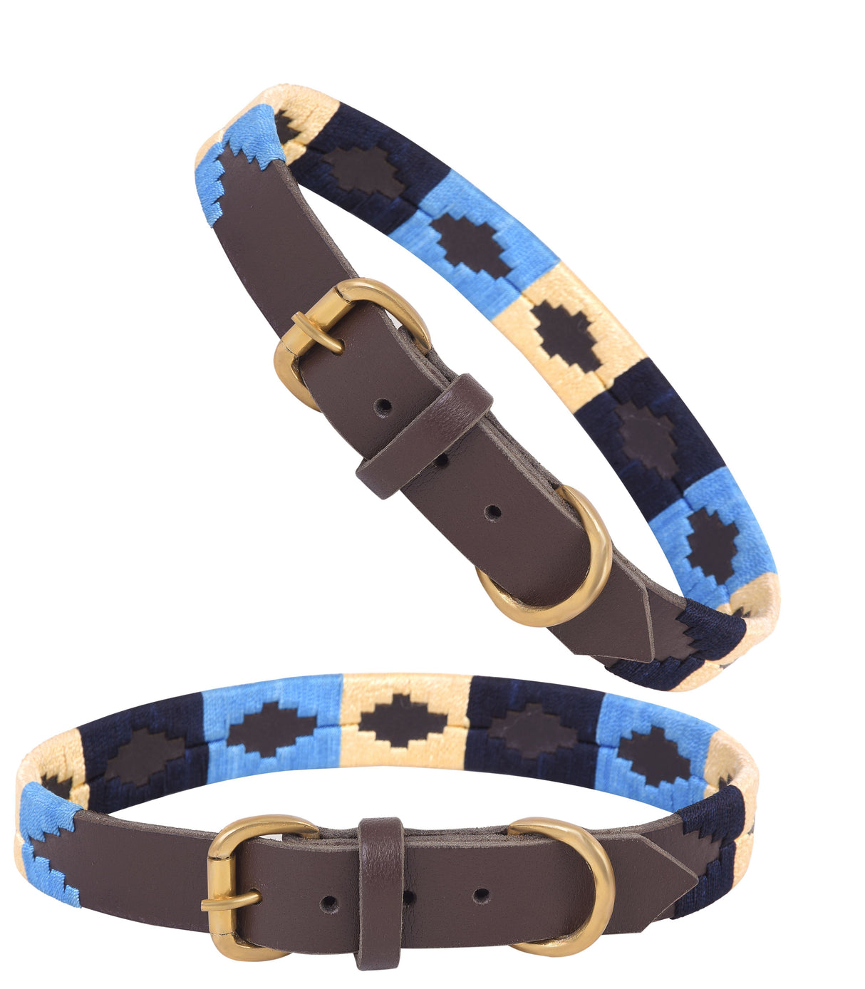 Handmade Adjustable Artisan Embroidered Dog Collar, Western Genuine Leather Pet Collar