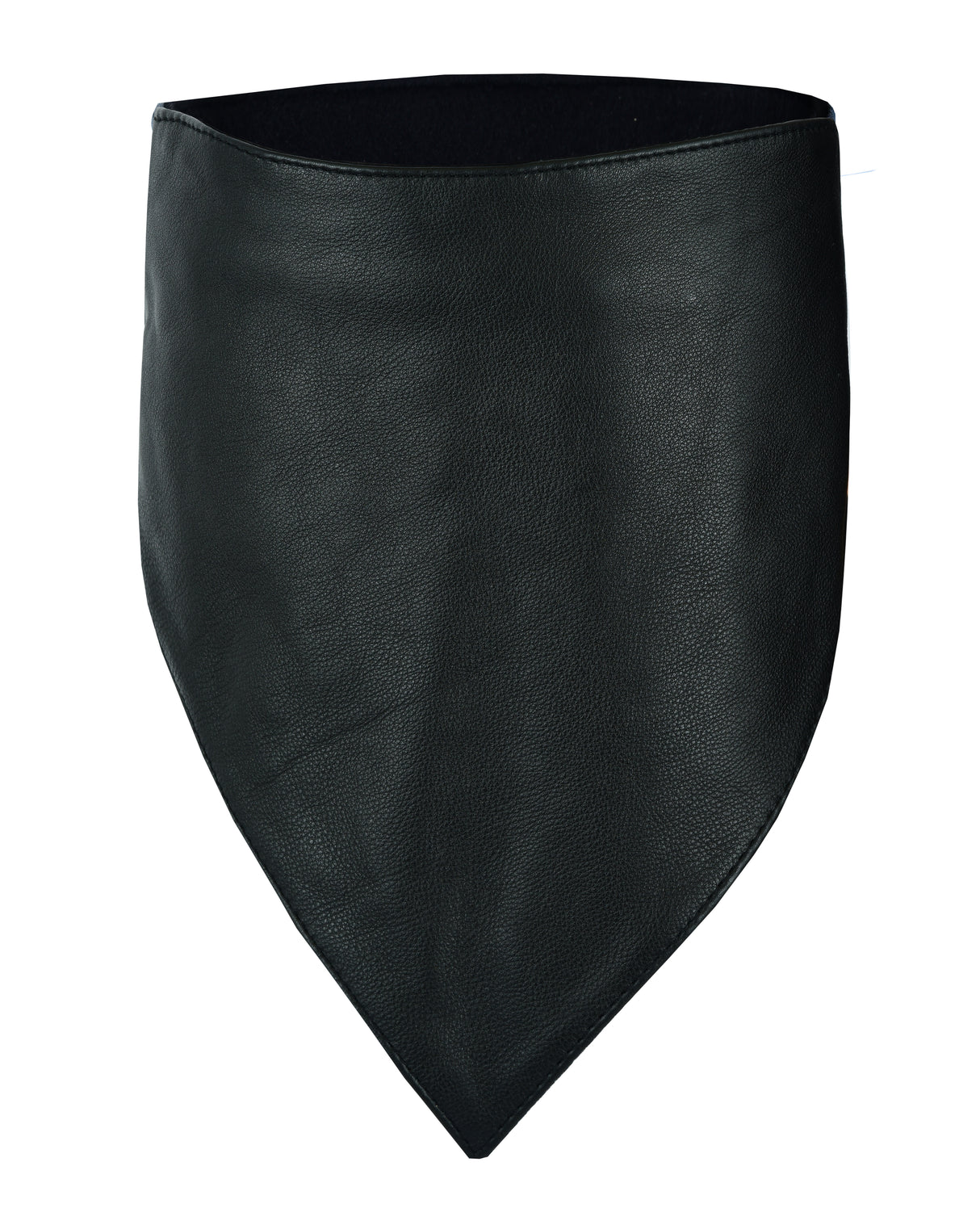 WC01LFM WOLFCLAW LEATHER FACE BANDANA BLACK WITH FLEECE LINING COW LEATHER