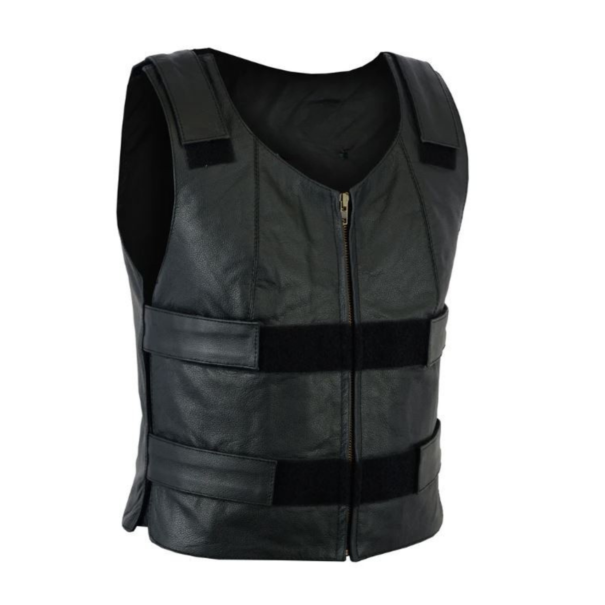 Women's Bullet Proof style Leather Motorcycle Vest bikers Club Tactical Vest Ammo (WCWV54941)