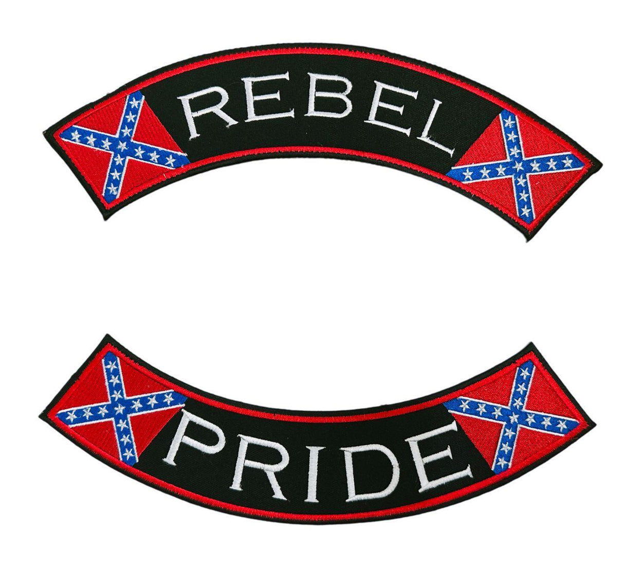 WCEP24 REBEL PRIDE ( ROCKER ) DESIGN MOTORCYCLE PATCH EMBROIDERY IRON ON PATCH