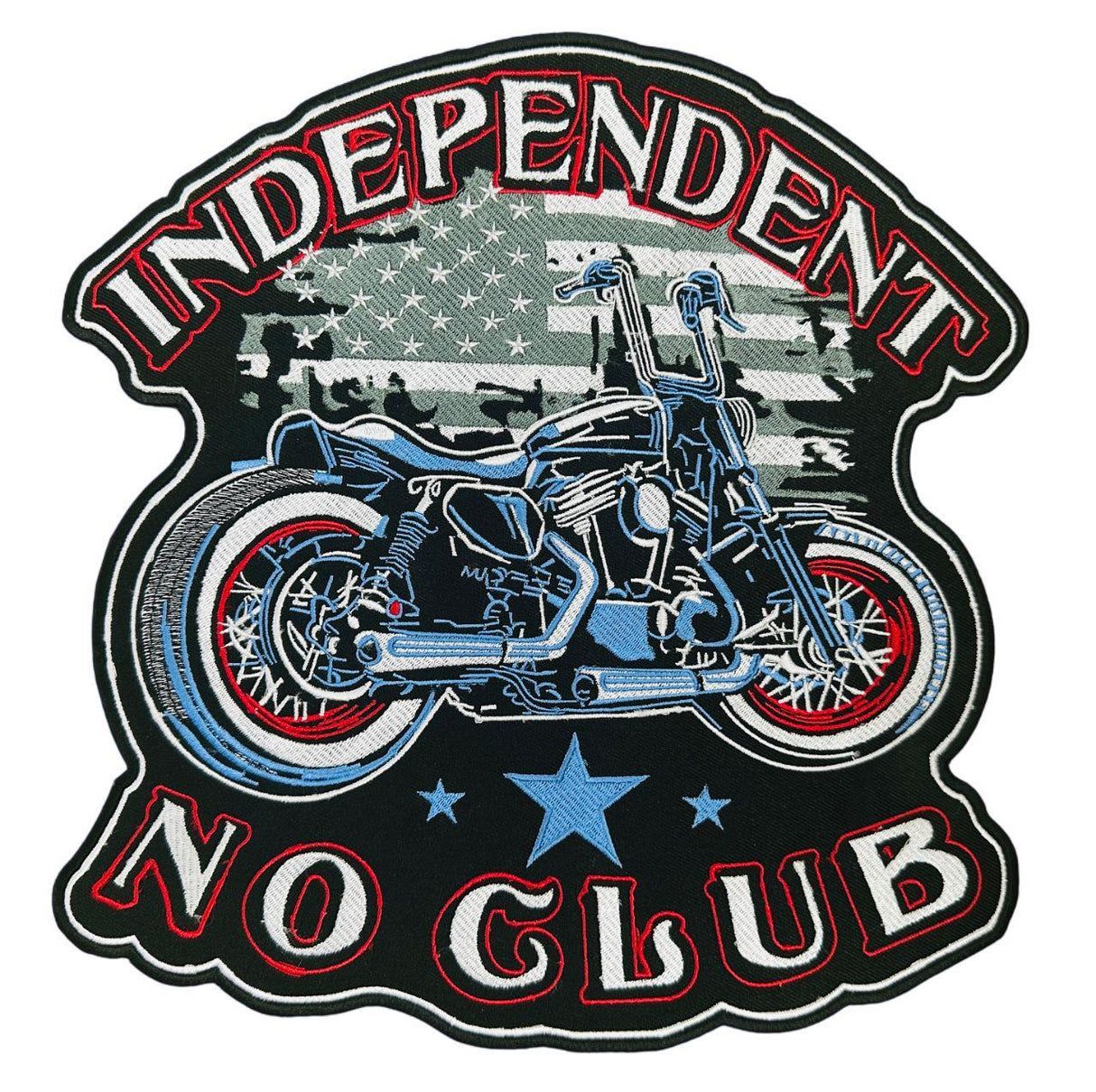 WCEP27 INDEPENDENT  NO CLUB DESIGN MOTORCYCLE PATCH EMBROIDERY IRON ON PATCH