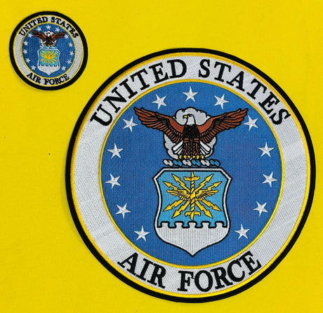 WCEP41 UNITED STATES AIRFORCE ROUND 2 PC SET DESIGN MOTORCYCLE PATCH EMBROIDERY IRON ON PATCH (Copy)