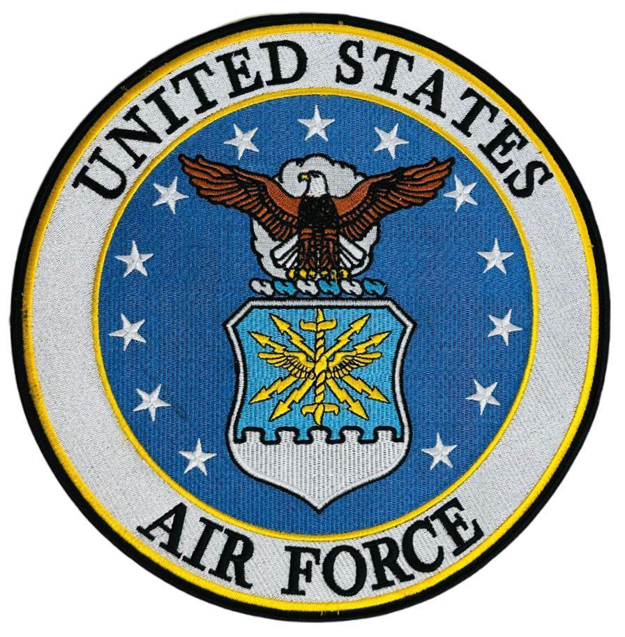 WCEP41 UNITED STATES AIRFORCE ROUND 2 PC SET DESIGN MOTORCYCLE PATCH EMBROIDERY IRON ON PATCH (Copy)