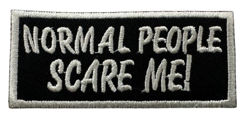WCEP140 NORMAL PEOPLE SCARE ME DESIGN MOTORCYCLE PATCH EMBROIDERY IRON ON PATCH