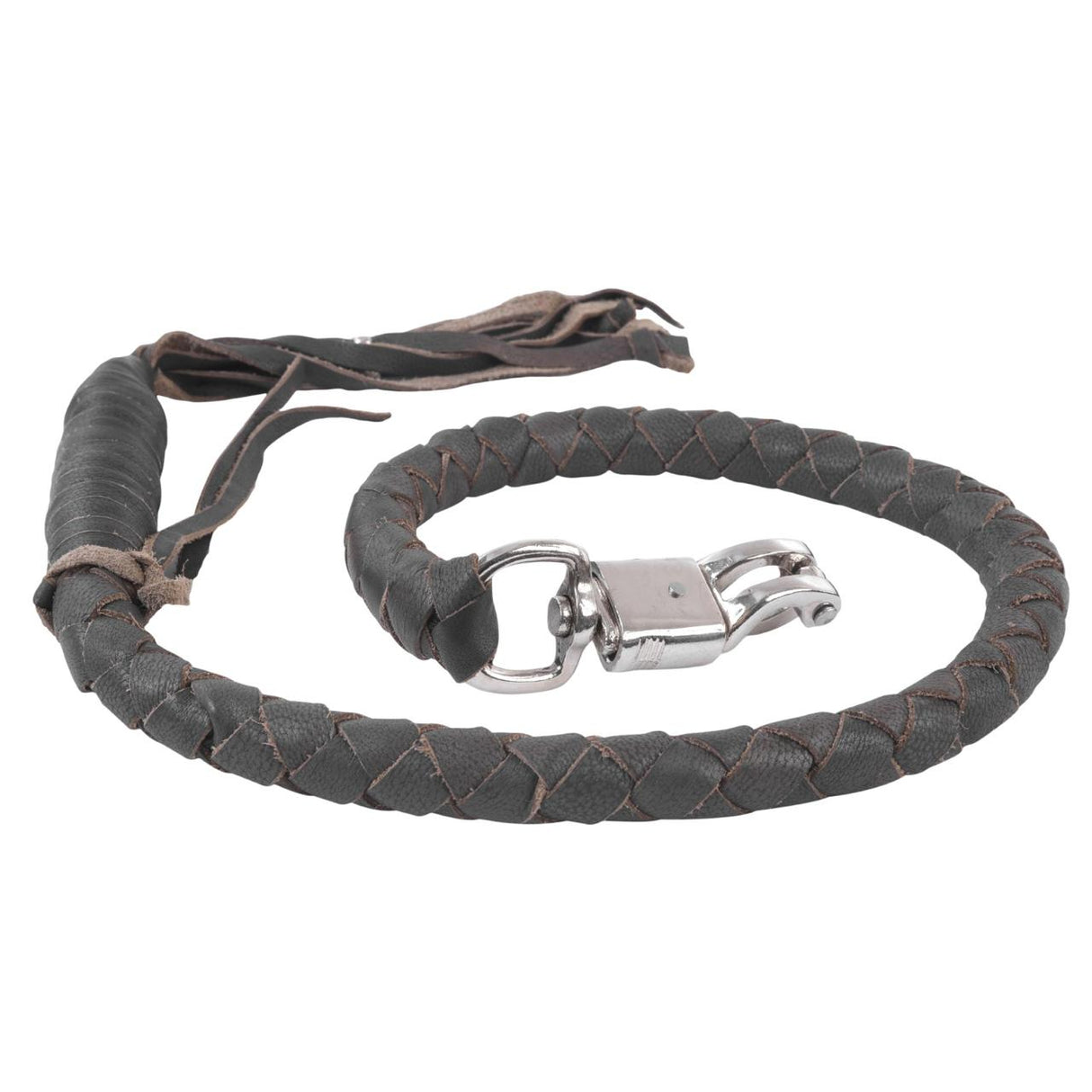 Distress Brown Biker Leather Heavy Duty Get Back Whip Made of Cow Leather