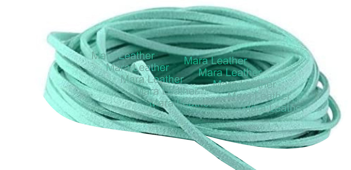 Aqua Natural Leather Cord Lace String for Handmade Accessories