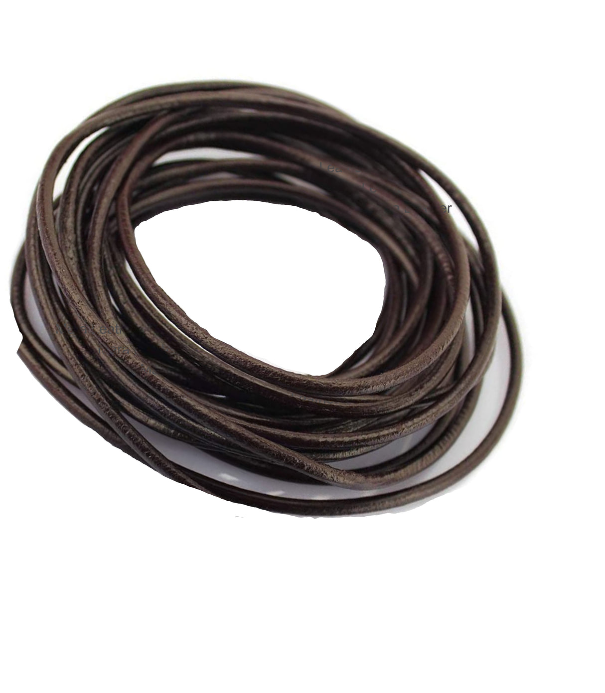 Brown Natural Leather Round Cord Lace String for Handmade Accessories