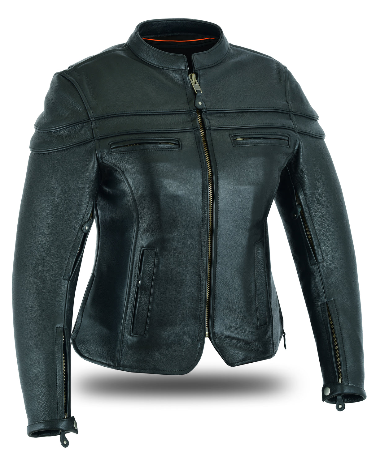Tuscany Sporty Scooter Women Jacket Natural Cow Leather