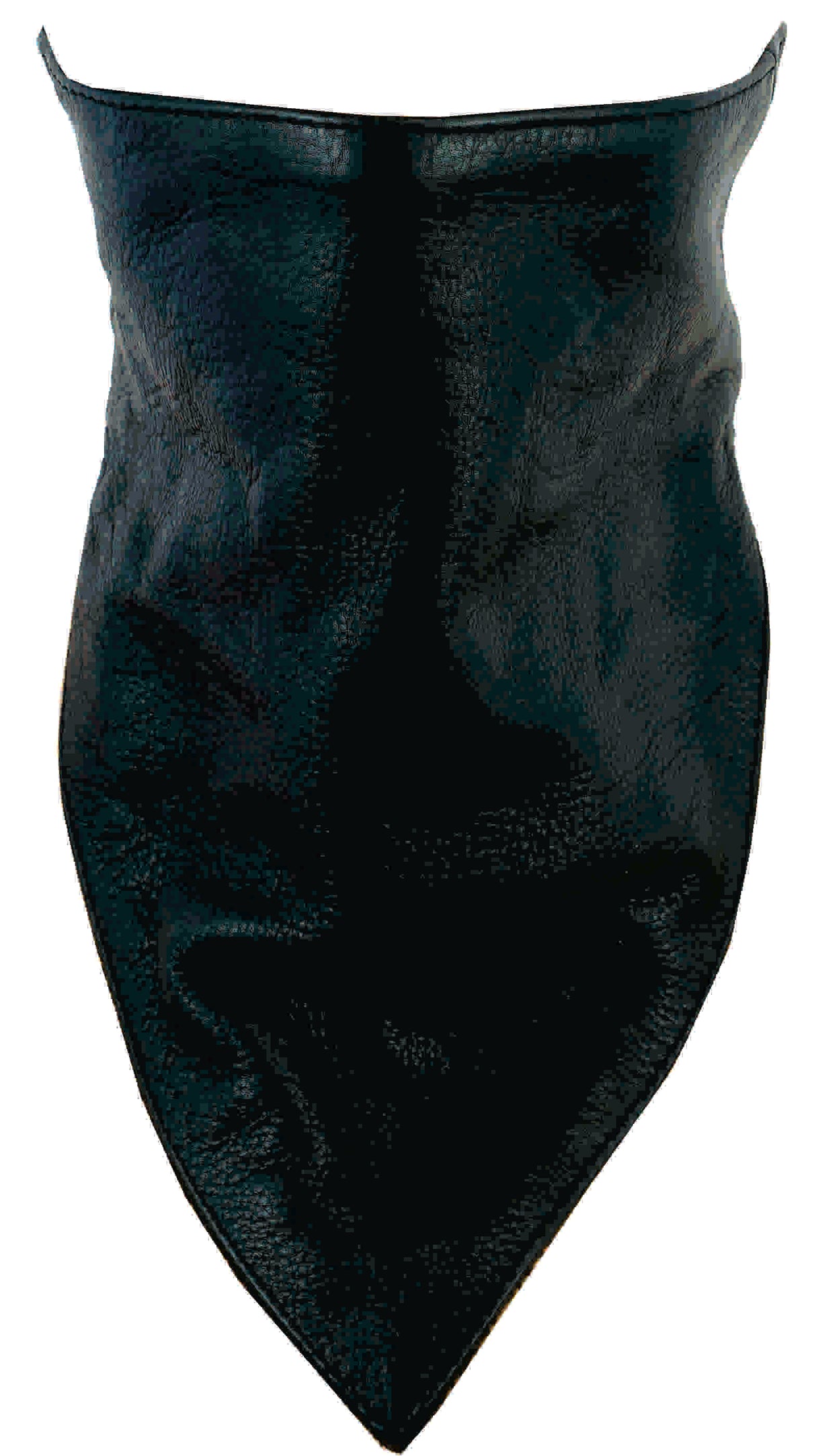 Black Biker Face Mask 100% Buffalo Leather Bandana Face Mask