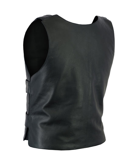 Women's Bullet Proof style Leather Motorcycle Vest bikers Club Tactical Vest Ammo (WCWV54941)