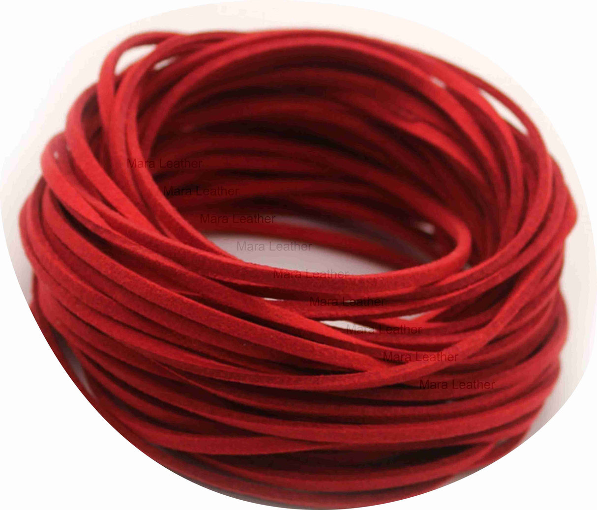 Red Natural Leather Cord Lace String for Handmade Accessories