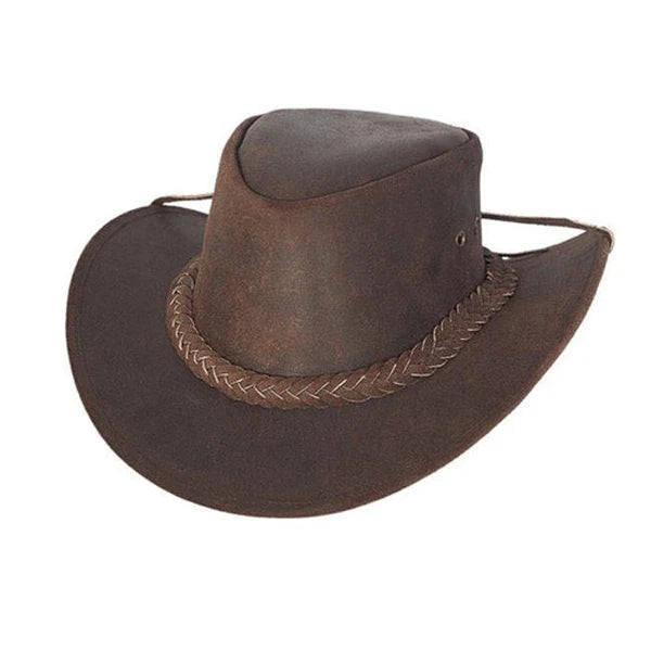 Australian Leather Outback Bush Hat Unisex Cowboy Style Hat