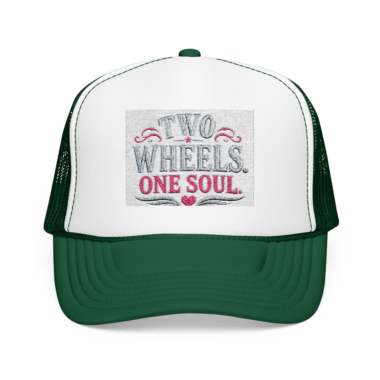 Trucker Hat – Two Wheels One Soul Motorcycle Foam Cap Printify