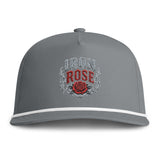Embroidered "Iron Rose" Rope Cap — Vintage Floral Trucker Hat