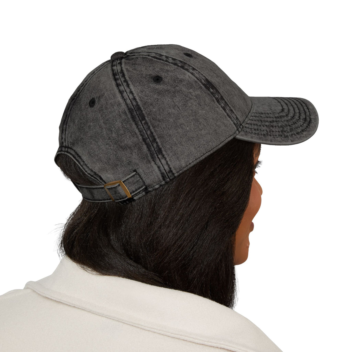 Vintage Embroidered Cap — "She Rides Wild" Retro Baseball Hat - Hats - Product View 15