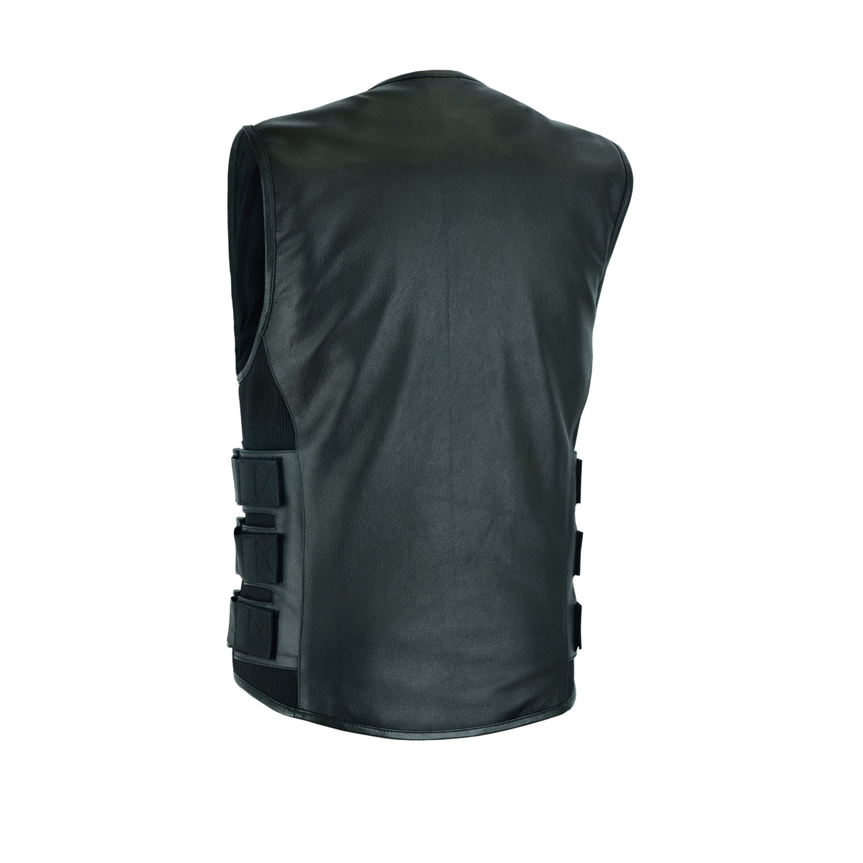 Men's Motorcycle Swat Team Style Leather Vest