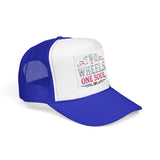 Trucker Hat – Two Wheels One Soul Motorcycle Foam Cap Printify