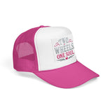 Trucker Hat – Two Wheels One Soul Motorcycle Foam Cap Printify