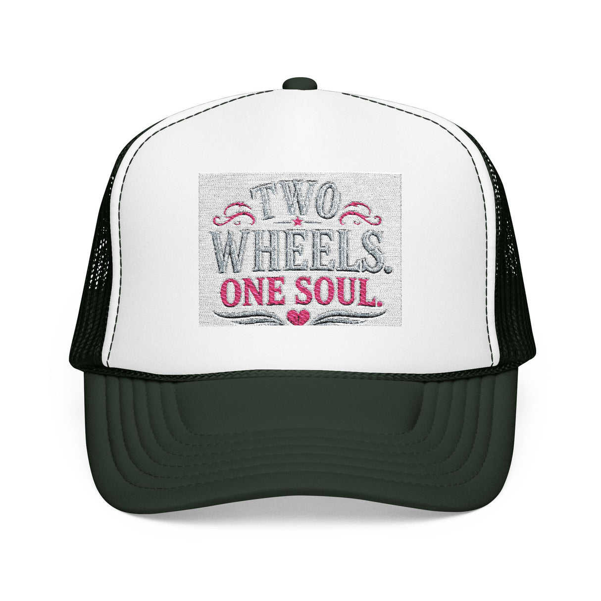 Trucker Hat – Two Wheels One Soul Motorcycle Foam Cap Printify