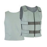 WCWV54941Gray Bulletproof Leather Vest motorcycle