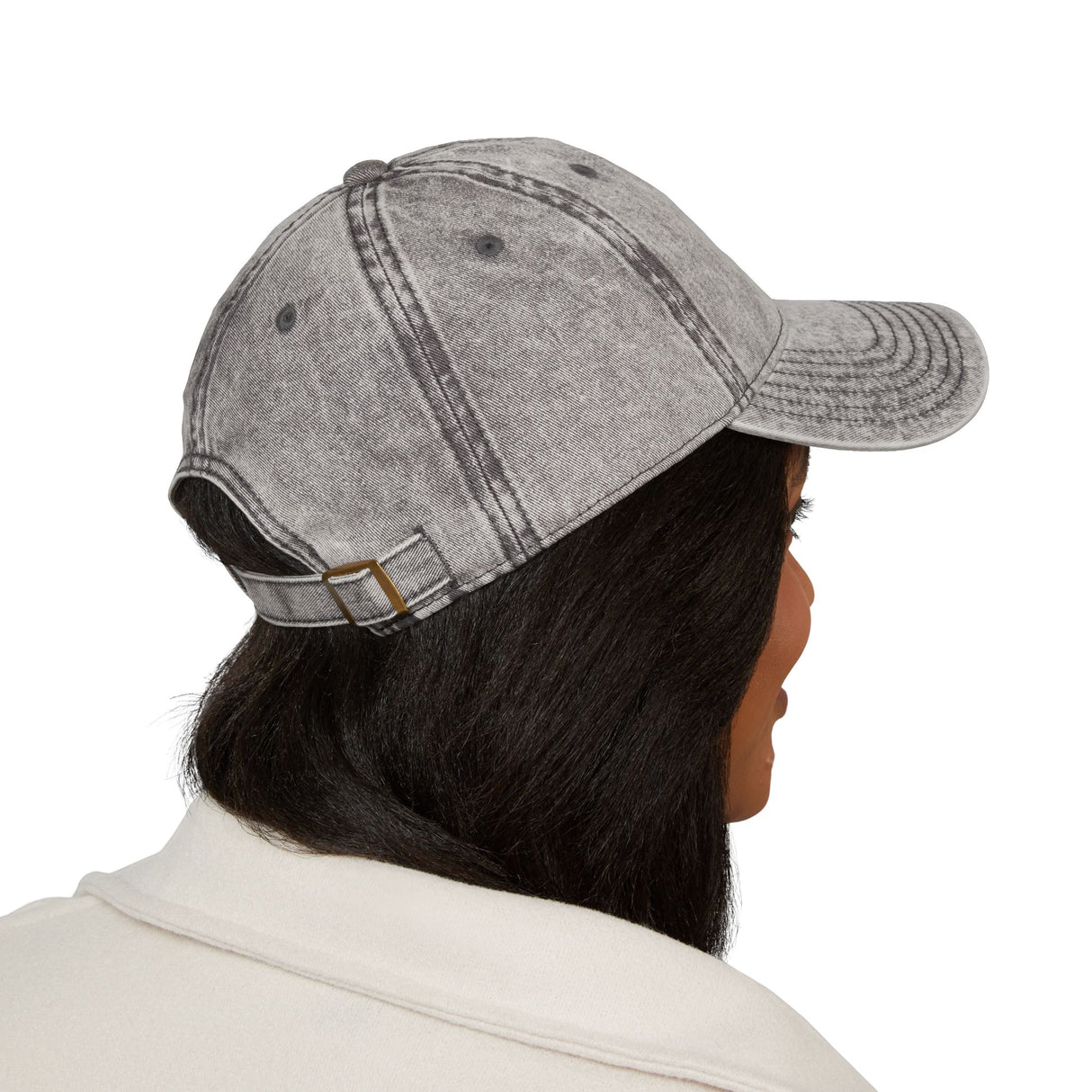 Vintage Embroidered Cap — "She Rides Wild" Retro Baseball Hat - Hats - Product View 12