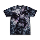 Tie-Dye Spiral Tee — Embroidered "Vibes & Love" Oversized T-Shirt