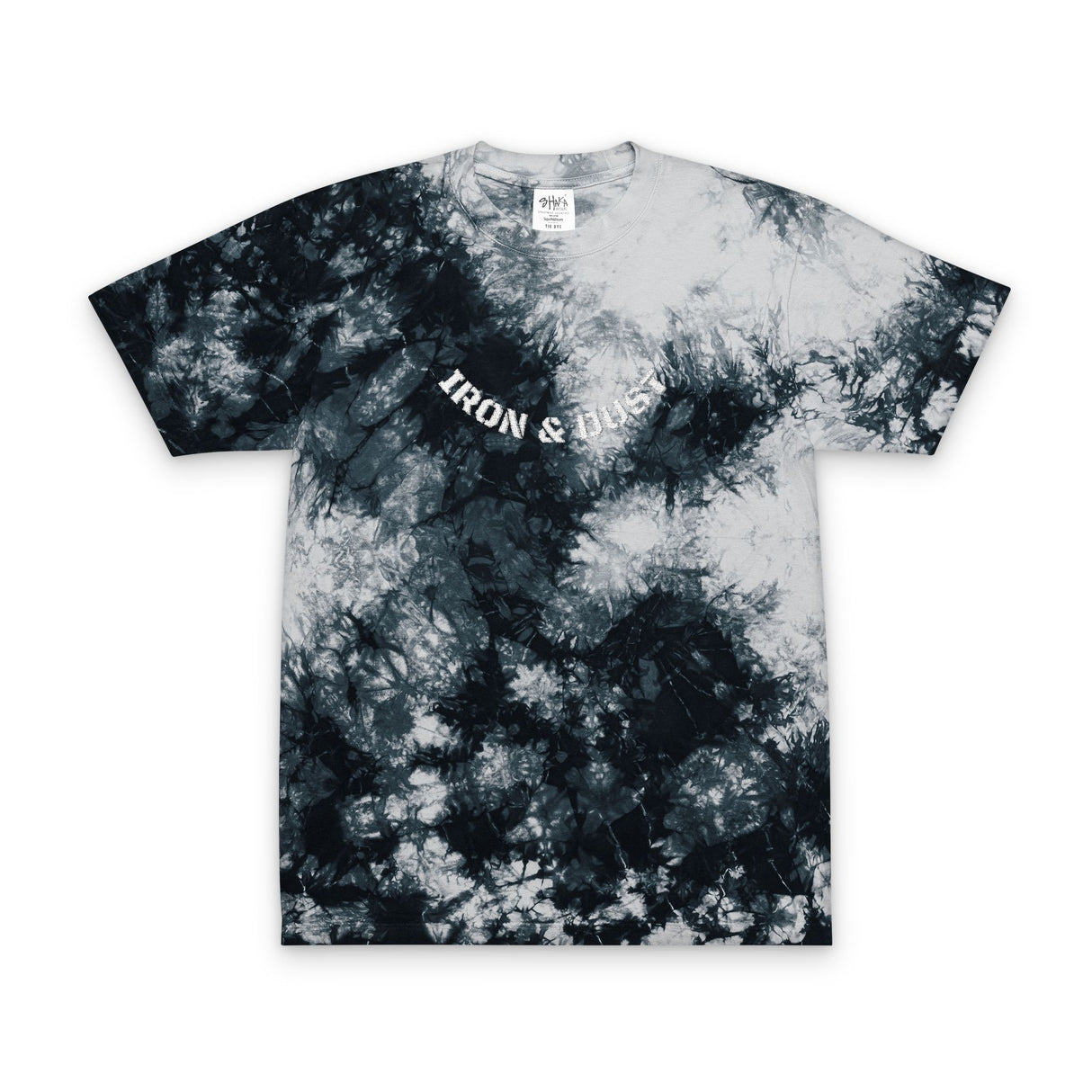 Tie-Dye Spiral Tee — Embroidered "Vibes & Love" Oversized T-Shirt