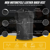 Men's Anarchy Motorcycle Club Concealed Carry Side Lace Leather Vest