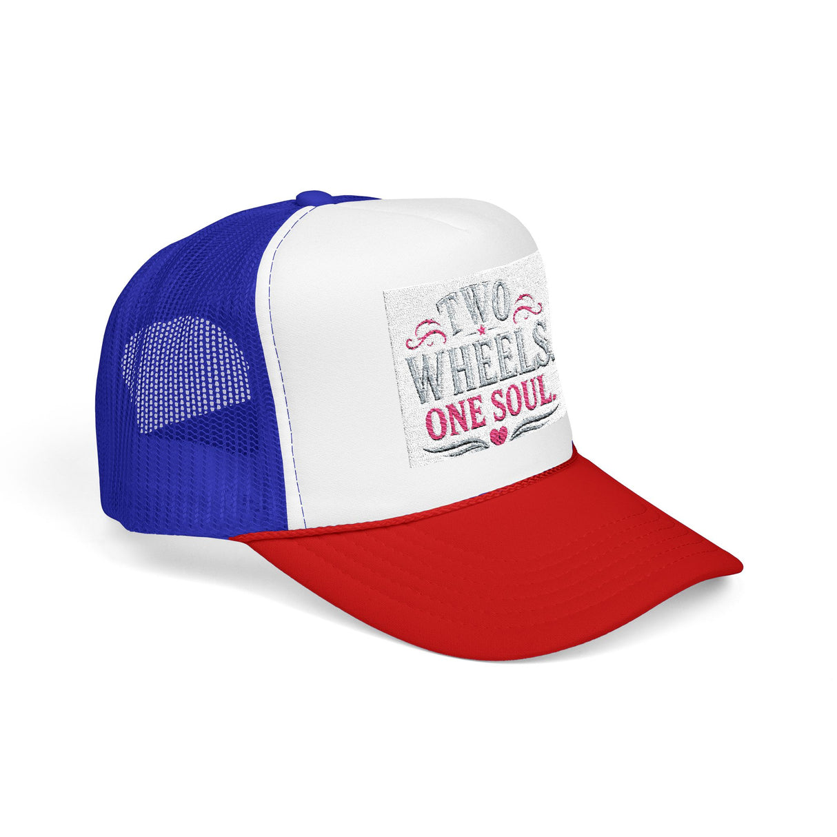 Trucker Hat – Two Wheels One Soul Motorcycle Foam Cap Printify