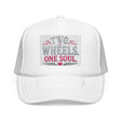 Trucker Hat – Two Wheels One Soul Motorcycle Foam Cap Printify
