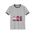 Heather grey ringer T-shirt with dark trim and patriotic popsicle graphic on the front