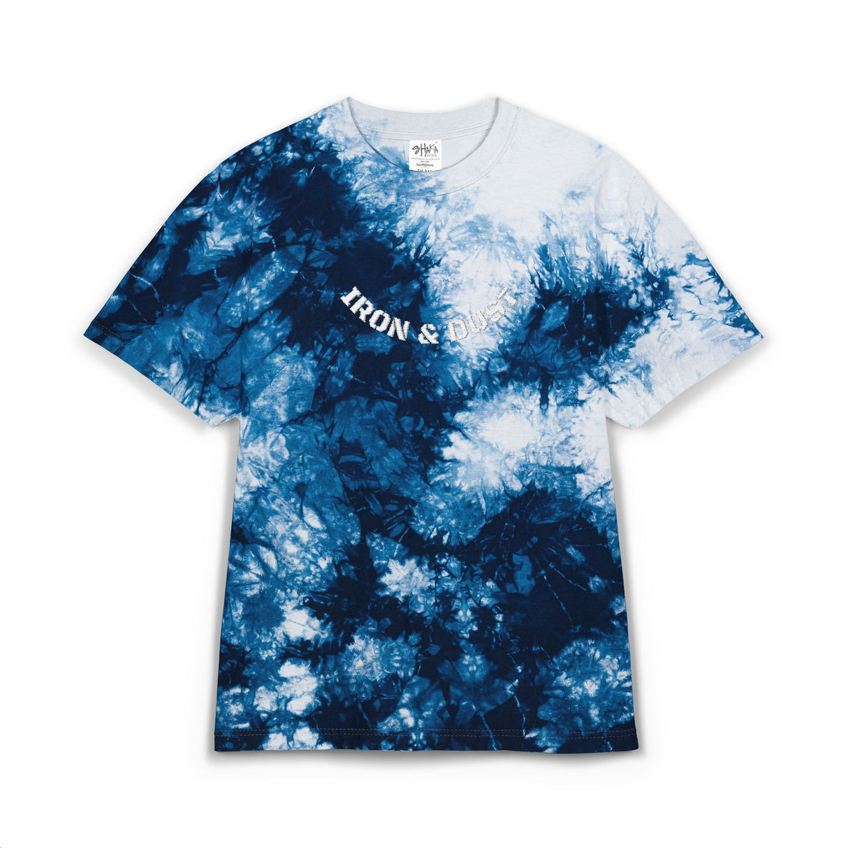 Tie-Dye Spiral Tee — Embroidered "Vibes & Love" Oversized T-Shirt