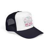 Trucker Hat – Two Wheels One Soul Motorcycle Foam Cap Printify