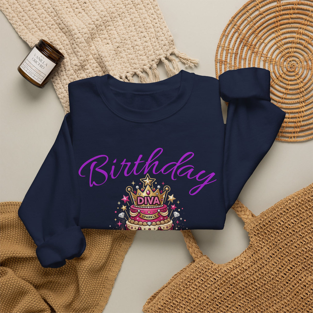 Birthday Cake Diva Sweatshirt Printify