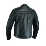 Men's ‘Crossover’ Black Leather Lightweight MC Jacket
